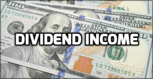 Hundred dollar bills in dividend income